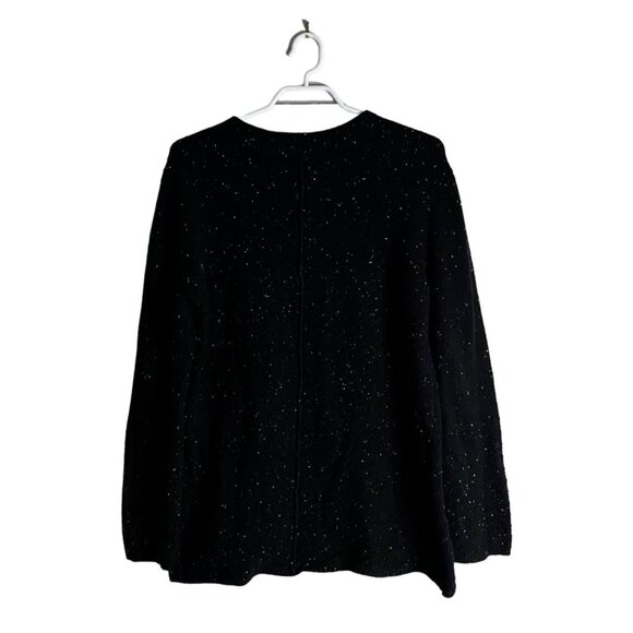 Andrea Jovine Women's Black Patterned Crewneck Knitted Sweater - Picture 1 of 8